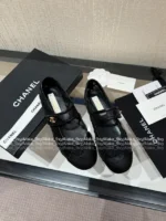 Chanel 25M Coco Beach Collection 🔎 Mesh Embroidered Quilted Mary Janes - Round Toe & Lambskin Lining for Comfort - Image 54