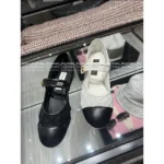 Chanel 25M Coco Beach Collection 🔎 Mesh Embroidered Quilted Mary Janes - Round Toe & Lambskin Lining for Comfort - Image 50