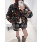 Louis Vuitton 2025 Early Fall/Winter Collection 🌈 Embroidered Letter Logo Zip-Front Long Plush Coat Unisex Loose Fit