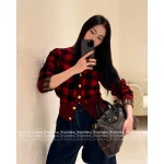 Louis Vuitton 2025 Early Fall/Winter Collection ♥️ Red Plaid Metal Button 100% Imported Wool Knit Cardigan - Image 14