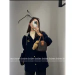 Celine 2025 Early Fall/Winter Collection ☑️ Hooded False Two-Piece Construction Embroidered Letter Logo Corduroy Quilted Cotton Coat - Image 8
