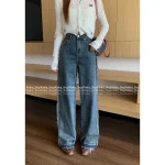 MAISON MARGIELA 2025 Early Fall Collection 👖 Indie Designer High-Waist Fringe Straight-Leg Wide Denim Pants for Women - Image 5