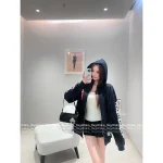 CHROME HEARTS K-Pop Idol Inspired 👄 2025 Early Fall Collection Red Lips & Sanskrit Print Logo Zip-Up Hooded Sweatshirt - Image 4