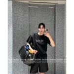 Louis Vuitton 2025 Fall Collection 🔍 Heavyweight Beaded Signature Logo Round Neck Print Plaid Short-Sleeve Tee - Image 10