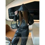 Loewe 2025 Early Fall Collection 🔍 Must-Have for Cool Girls! Vegan Leather PU Black Leather Jacket / Casual Leather Pants - Image 14