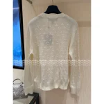 Louis Vuitton 2025 Autumn/Winter Collection 🤍 Embroidered Ingot Pattern Jacquard Logo Knit Cardigan - Full Color Range Available in Imported Kashmir Cashmere - Image 5