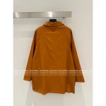 Prada 2025 Early Fall Collection 🧳 Lapel Embroidered Letter Logo Mid-Length Trench Jacket - Image 14