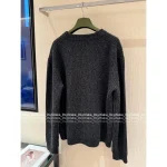 Gucci 2025 Early Fall/Winter Collection 🩶 Cashmere/Wool Blend Round Neck Jacquard Letter Logo Pullover Sweater - Image 3