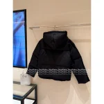 Prada 2025 AW Collection ▶️ Embroidered Badge Logo Hooded Puffer Coat - 90% White Goose Down Fill - Image 5