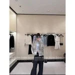 Chanel 2025 Fall/Winter Collection 🩶 Gray V-Neck Colorful Sequins Wool Blend Knit Cardigan for Women - Image 7
