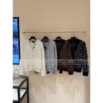 Louis Vuitton 2025 Autumn/Winter Collection 🤍 Embroidered Ingot Pattern Jacquard Logo Knit Cardigan - Full Color Range Available in Imported Kashmir Cashmere