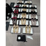 Chanel 2025 Fall/Winter Collection 🆕 Cashmere & Suede Color-Block Ballet Flats / Pumps for Women 🩰