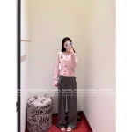 Vivienne Westwood 2025 Early Fall/Winter Collection 🪐 Saturn Jacquard Logo Round Neck Wool Knit Cardigan for Women - Image 6