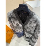 Louis Vuitton 2025 Autumn/Winter Collection 🆕 Printed V-Neck Color-Block Long-Staple Mohair & Wool 🦙 Blend Knit Cardigan - Image 8