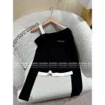 ANNANDELMAN 2025 Early Fall Collection 🖤 Asymmetric Neckline False Two-Piece Long Sleeve Top for Women - 2 Colors Available - Image 8