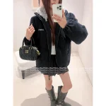 miumiu 2025 Early Fall/Winter Collection 🆕 Pebbled Shearling Panel Design Down Coat with 90% National Standard Goose Down Fill - Image 7