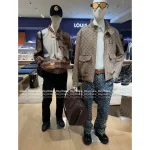 Louis Vuitton 2025 Early Fall/Winter Collection 🐵 Wool Blend Mock Neck Embroidered Letter Logo Zip-Front Jacket Loose Fit - Image 3