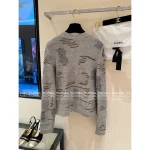 Chanel 2025 Fall/Winter Collection 🩶 Gray V-Neck Colorful Sequins Wool Blend Knit Cardigan for Women - Image 6