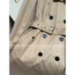 Dior 2025 Early Fall/Winter Collection 🧥 Heavyweight Khaki Embroidered Tie-Waist Long Trench Coat with Flattering Silhouette - Image 15