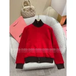 miumiu 2025 Early Fall/Winter Collection ♥️ Red Wool-Blend Cropped Puffer Jacket for Women - Image 3