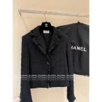 Chanel 2025 Early Fall Collection 🎀 Wool Tweed Lapel Blazer for Women - Artisan Velvet Bow Detail - Image 12