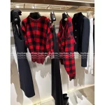 Louis Vuitton 2025 Early Fall/Winter Collection ♥️ Red Plaid Metal Button 100% Imported Wool Knit Cardigan - Image 10