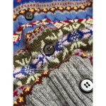 RALPH LAUREN 2025 Fall/Winter Collection 🌈 Bohemian Color-Block Jacquard 100% Imported Wool Round-Neck Knit Cardigan - Image 2
