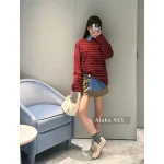 miumiu 2025 Spring/Summer Collection 🆕 Runway Style ~ Tyre Leather Sneakers 👟 Original-Grade Imported Knit Fabric / Suede Leather - 3 Colors Available - Image 4