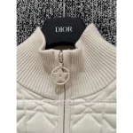 Dior 2025 Fall/Winter Collection ⭐️ Back Embroidery & Jacquard Zodiac Zip-Front Wool-Silk Blend Knit Coat for Women - Image 7
