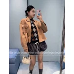 miumiu 2025 Early Fall/Winter Collection 🐻 Notched Collar Letter Logo Pocket Coat in 100% Imported Wool for Women - Image 7