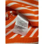 Dior 2025 Early Fall Collection 🍊 New Color: Orange Jacquard Letter Logo & Star Motif Round-Neck Striped Sweater - Image 6