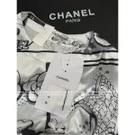 Chanel 25/26 Collection 🔍 Printed Coco Letter Logo Round-Neck Camellia Short-Sleeve T-Shirt for Women - Image 6