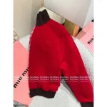 miumiu 2025 Early Fall/Winter Collection ♥️ Red Wool-Blend Cropped Puffer Jacket for Women - Image 2