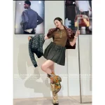 Prada 2025 Early Fall/Winter Collection ☑️ Gray Wool Blend High-Waist Pleated Skirt for Women - Image 9