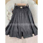 Prada 2025 Early Fall Collection ▶️ Belted Puff Skirt Slimming & Figure-Flattering ~ Black Recycled Nylon Fabric - Image 15