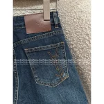 Louis Vuitton 2025 Early Fall Collection 👖 Y+ High-Waist Back Embroidered Letter Logo Straight-Leg Jeans for Women - Slimming & Lengthening - Image 4