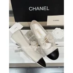 Chanel 2025 Fall/Winter Collection 🖤 Heavyweight Metal Chain ⛓️ Bow Accent Color-Block Round Toe Mary Jane Pumps for Women - Image 11