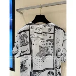 Chanel 25/26 Collection 🔍 Printed Coco Letter Logo Round-Neck Camellia Short-Sleeve T-Shirt for Women - Image 5
