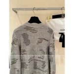 Chanel 2025 Fall/Winter Collection 🩶 Gray V-Neck Colorful Sequins Wool Blend Knit Cardigan for Women - Image 3