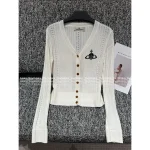 Vivienne Westwood 2025 Early Fall/Winter Collection 🪐 V-Neck Lambswool Jacquard & Embroidered Logo Knit Cardigan - Image 11