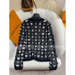 Louis Vuitton 2025 Early Fall Collection 🔍 V-Neck Color-Block Jacquard Fringe Letter Logo Wool Cardigan for Women - Image 11