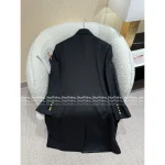 BALMAIN 2025 Fall/Winter Collection 🖤 Heavyweight Imported Australian Wool Melton Double-Breasted Mid-Length Coat for Women - Image 4