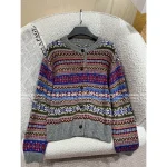 RALPH LAUREN 2025 Fall/Winter Collection 🌈 Bohemian Color-Block Jacquard 100% Imported Wool Round-Neck Knit Cardigan - Image 11