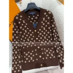 Louis Vuitton 2025 Autumn/Winter Collection 🤍 Embroidered Ingot Pattern Jacquard Logo Knit Cardigan - Full Color Range Available in Imported Kashmir Cashmere - Image 17