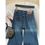 Louis Vuitton 2025 Early Fall Collection 👖 Y+ High-Waist Back Embroidered Letter Logo Straight-Leg Jeans for Women - Slimming & Lengthening - Image 3