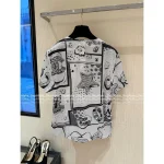 Chanel 25/26 Collection 🔍 Printed Coco Letter Logo Round-Neck Camellia Short-Sleeve T-Shirt for Women - Image 4