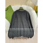 Gucci 2025 Early Fall/Winter Collection 🩶 Cashmere/Wool Blend Round Neck Jacquard Letter Logo Pullover Sweater - Image 12