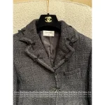 Chanel 2025 Early Fall Collection 🎀 Wool Tweed Lapel Blazer for Women - Artisan Velvet Bow Detail - Image 9