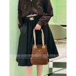 Prada 2025 Early Fall Collection ▶️ Belted Puff Skirt Slimming & Figure-Flattering ~ Black Recycled Nylon Fabric - Image 13
