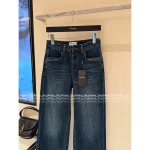 Louis Vuitton 2025 Early Fall Collection 👖 Y+ High-Waist Back Embroidered Letter Logo Straight-Leg Jeans for Women - Slimming & Lengthening - Image 2
